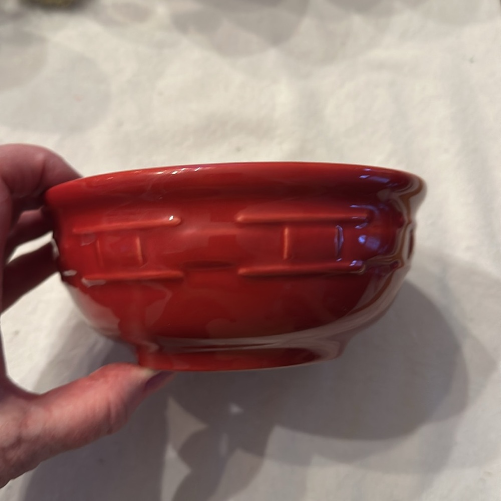 Longaberger Woven Traditions 6” cereal bowl Tomato